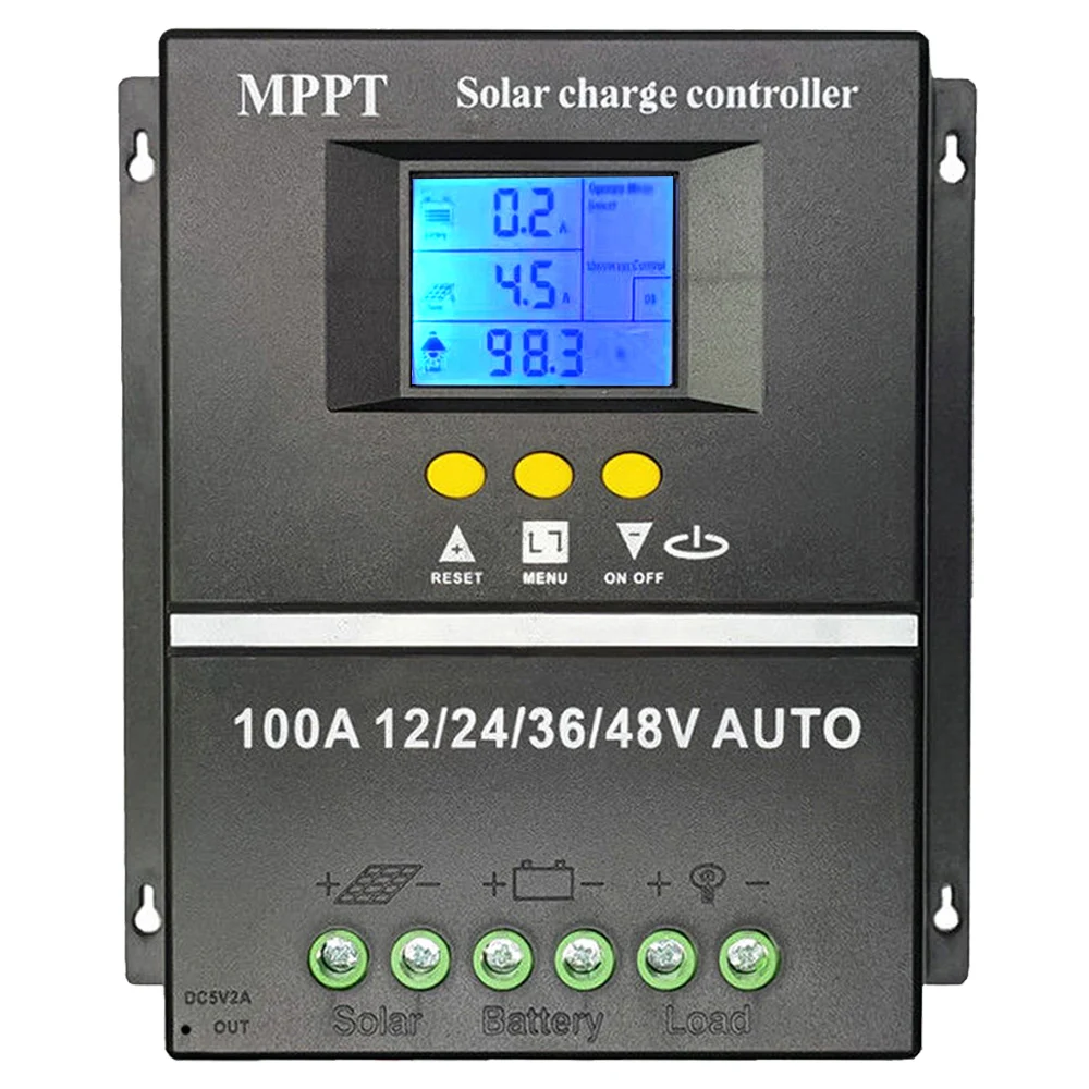 

100A 80A 60A MPPT Solar Charge Controller 12V 24V 36V 48V Auto Solar Panel PV Regulator LCD USB for Lead Acid , Lithium Battery