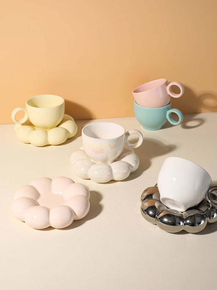 

Креативная керамическая кружка, кофейная чашка и блюдце, набор для послеобеденного чая, молока, воды, домашняя посуда для напитков