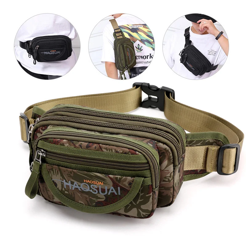Boys' outdoor leisure waterproof waist bag Korean version trend simple chest bag large capacity personalized Backpack