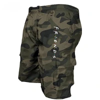 summer camouflage cargo shorts mens casual outdoor military short pants multi pockets quick dry friends printed short pants