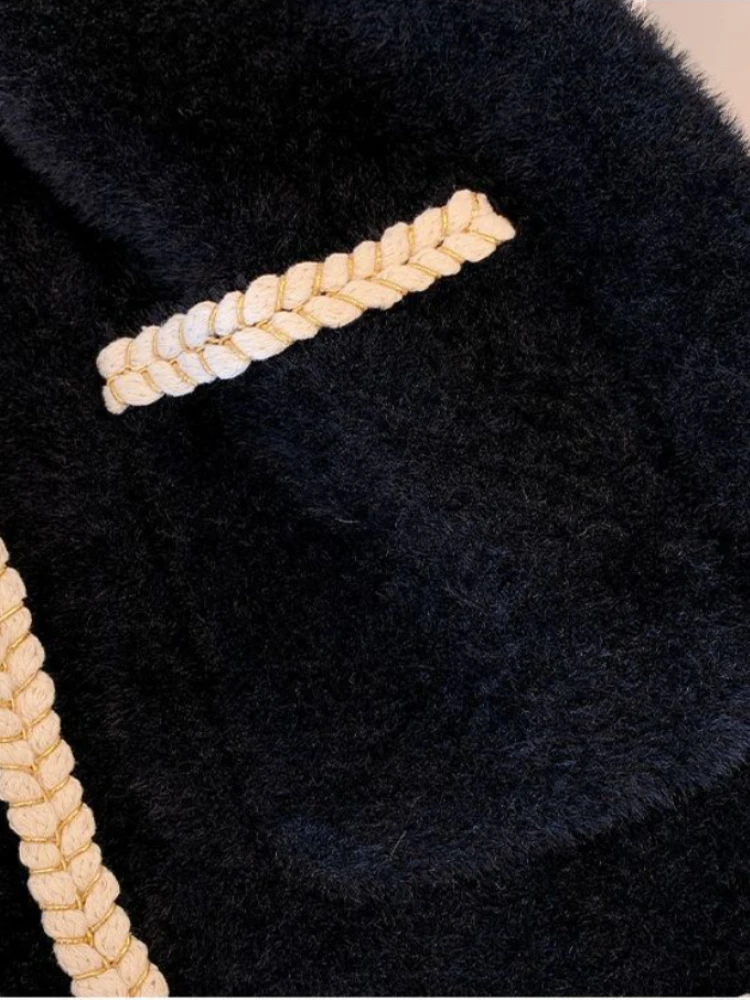 Короткий свитер Новинка осени вязаный жилет кардиган с V-образным вырезом модный