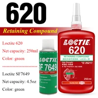 250ml loctite 620 engine temperature resistant oily liquid adhesive fastening cylindrical retaining bearing glue sf7649 promoter