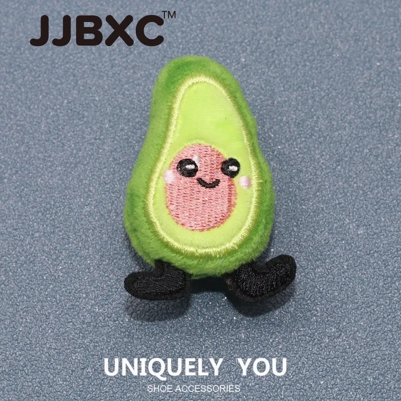 Фото JJBXC CHARM пряжка для обуви крест аксессуары для обуви мультфильм плюшевый тост для гурманов авокадо DIY модная обувь аксессуары №4