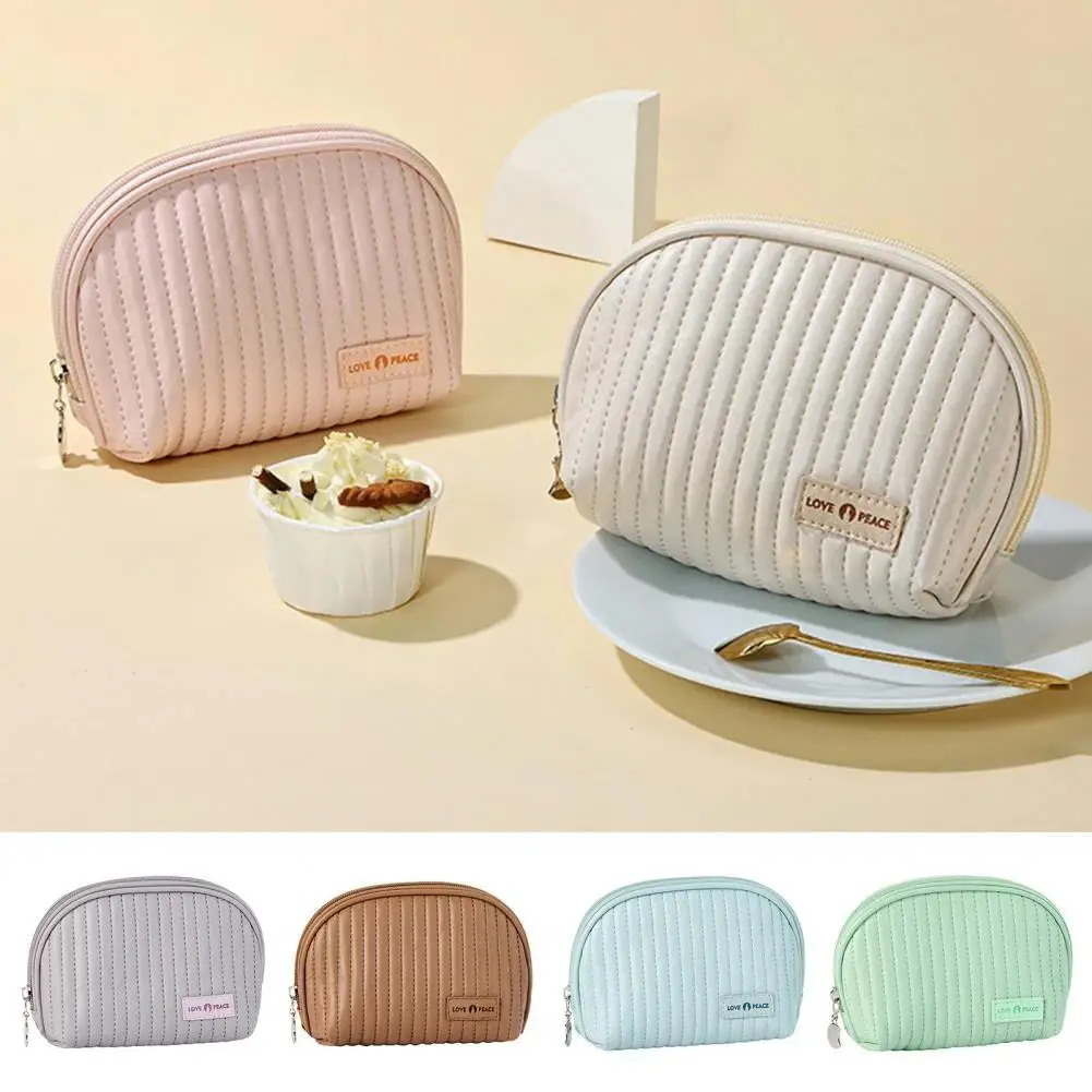 

Portable Girl Leather Makeup Bag Women Cosmetic Bag Outdoor Waterproof Toiletries Organizer Female Beauty Bags Makeup Organizer