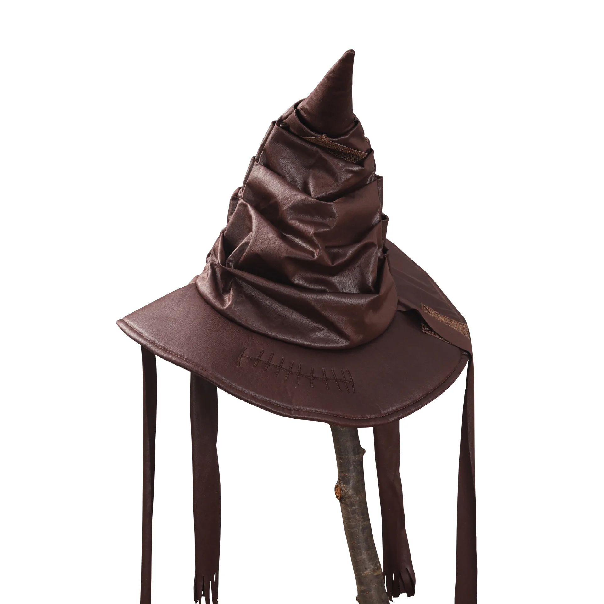 

Leather Witch Wizard Hats Fashion Party Headgear Halloween Party Props Cosplay Costume Accessories For Children Adult (Brown)