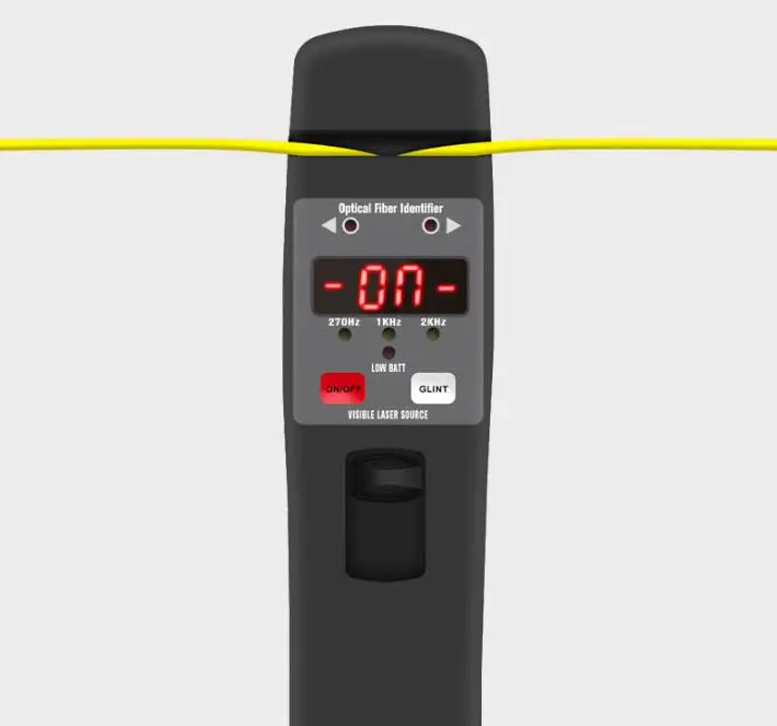 Optical Fiber Identifier FTTH Live Fibre Identifier Network Cable Testing Fiber Traffic Identify Built-in 10mw VFL