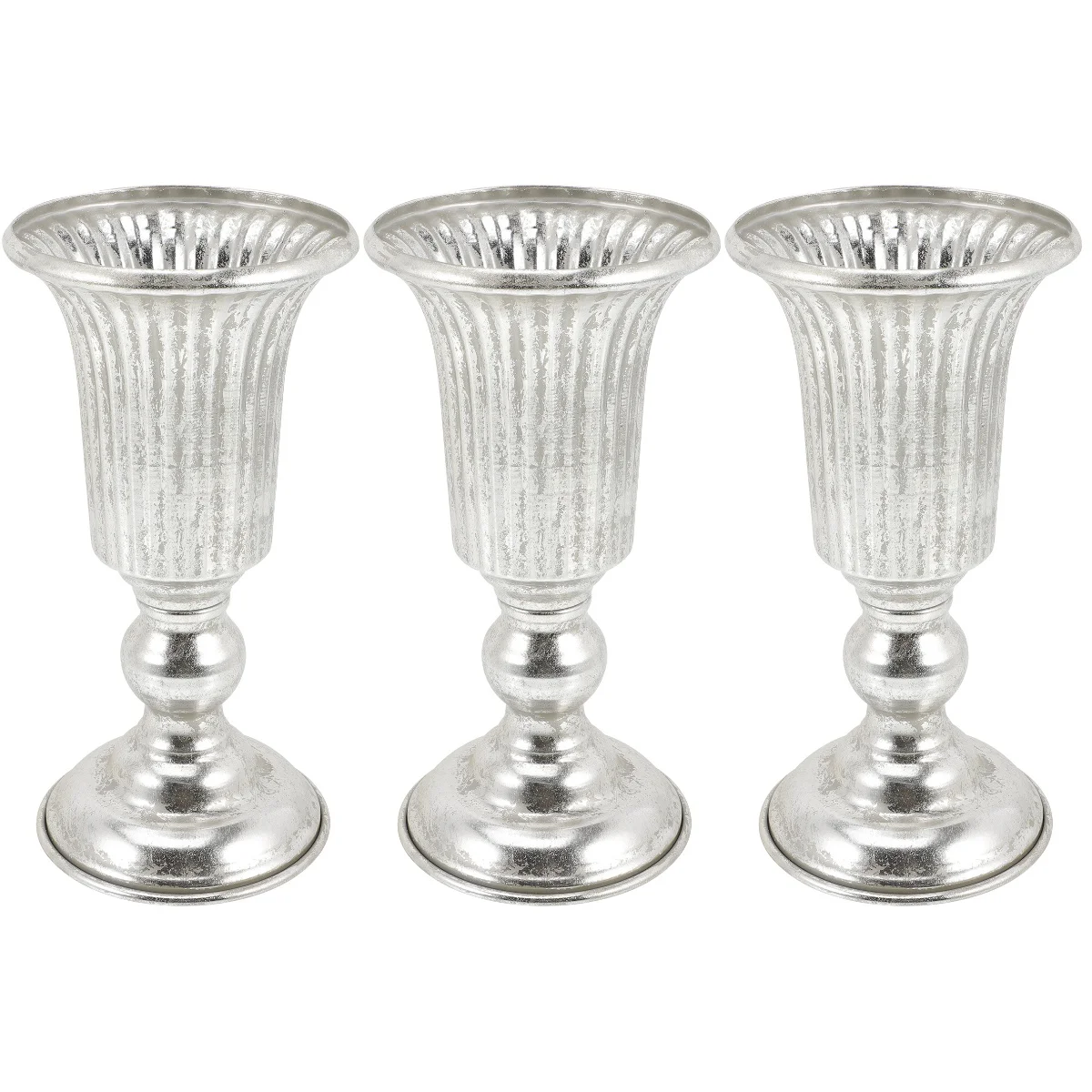 

3x Iron Urn Planter Flower Pot Garden Vintage Flower Vase Retro Planter Floral Arrangement Container Urn Planter Iron Flower Pot