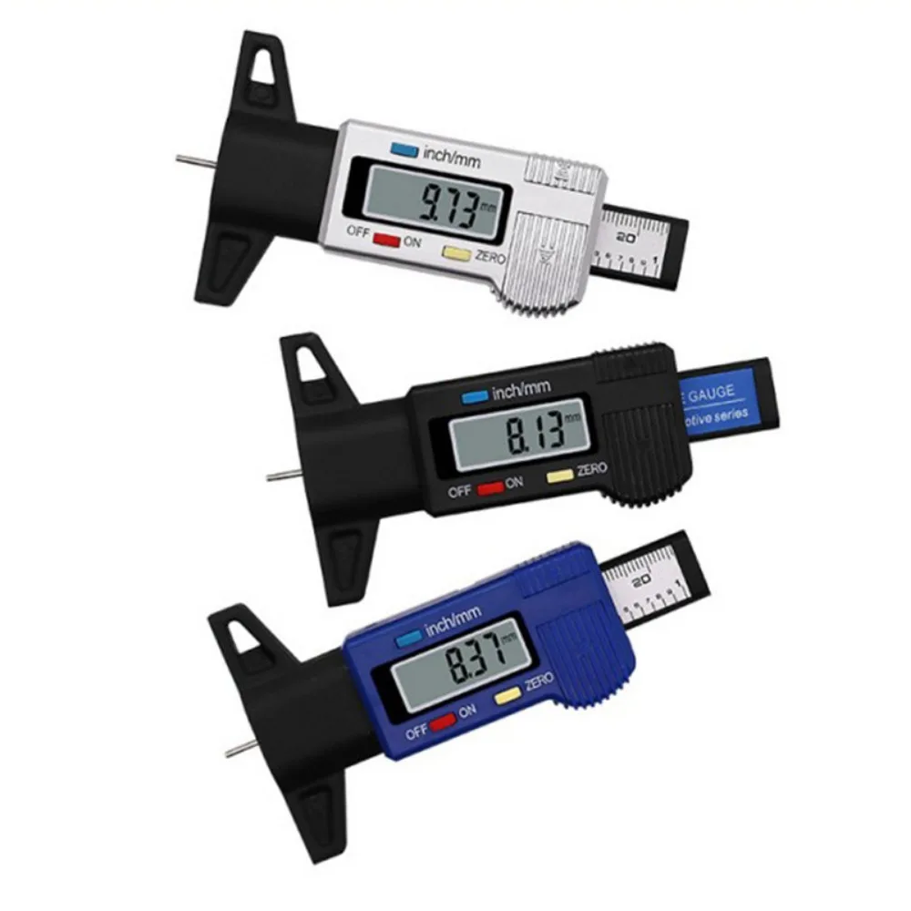 

0-25.4mm LCD Digital Vehicle Tyre Tread Depth Gauge Measuring Caliper Tire Repair Tools