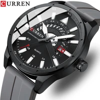 curren mens watches top brand luxury quartz watch men fashion casual leather strap clock small dial decoration sport watch