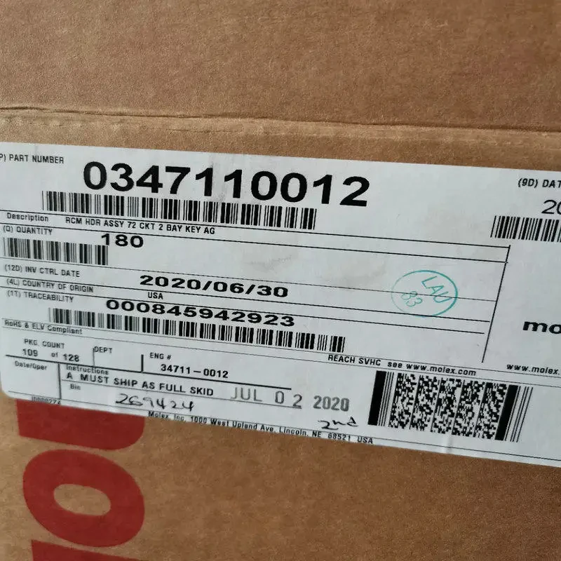 Оригинальный разъем Molex 5 шт. 34711-0012