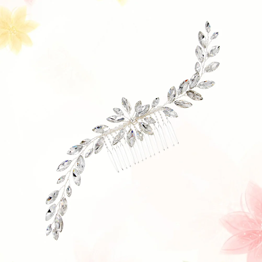 

Handmade Crystals Hair Comb Wedding Jewelry Rhinestone Insert Comb Hair Decoration for Women Bride Party