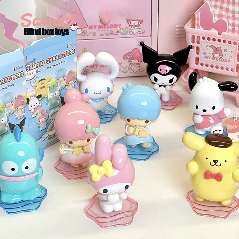 

Genuine Sanrio Cartoon Back Small Partner Series Blind Box Anime Figure Mystery Box 3.0kuromi Cinnamoroll Model Kids Toys Gift