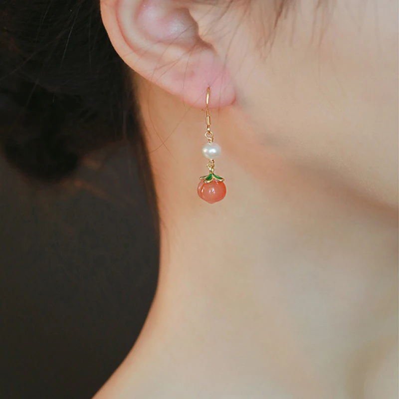 Серьги-капельки из агата FORWELL