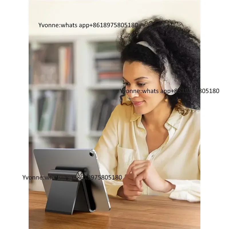Фото Регулируемая портативная подставка-держатель для планшетов iPad Pro 11/9.7/10.5, Air, Mini 5/4/3/2, 17/16/15/14/13/12, черная №2
