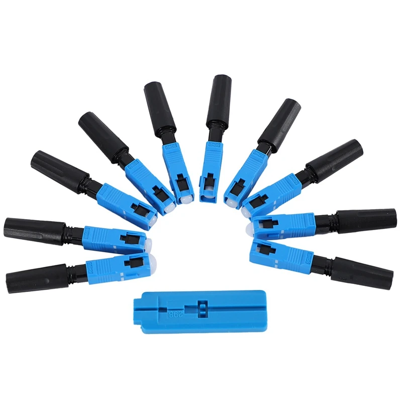 200 Pcs Embedded Sc Upc Fiber Optic Fast Connector Ftth Single-Mode Fiber Optic Sc Quick Connector Sc Adapter