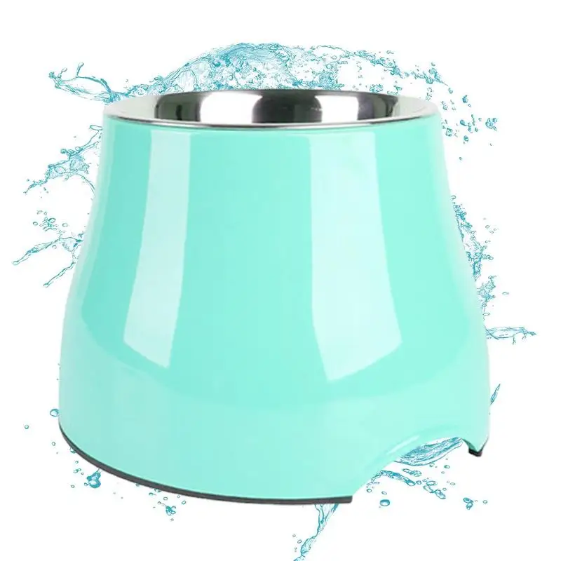 

Миска для кошек из нержавеющей стали, приподнятая миска для домашних кошек, без беспорядка, с наклоном, для собак и кошек