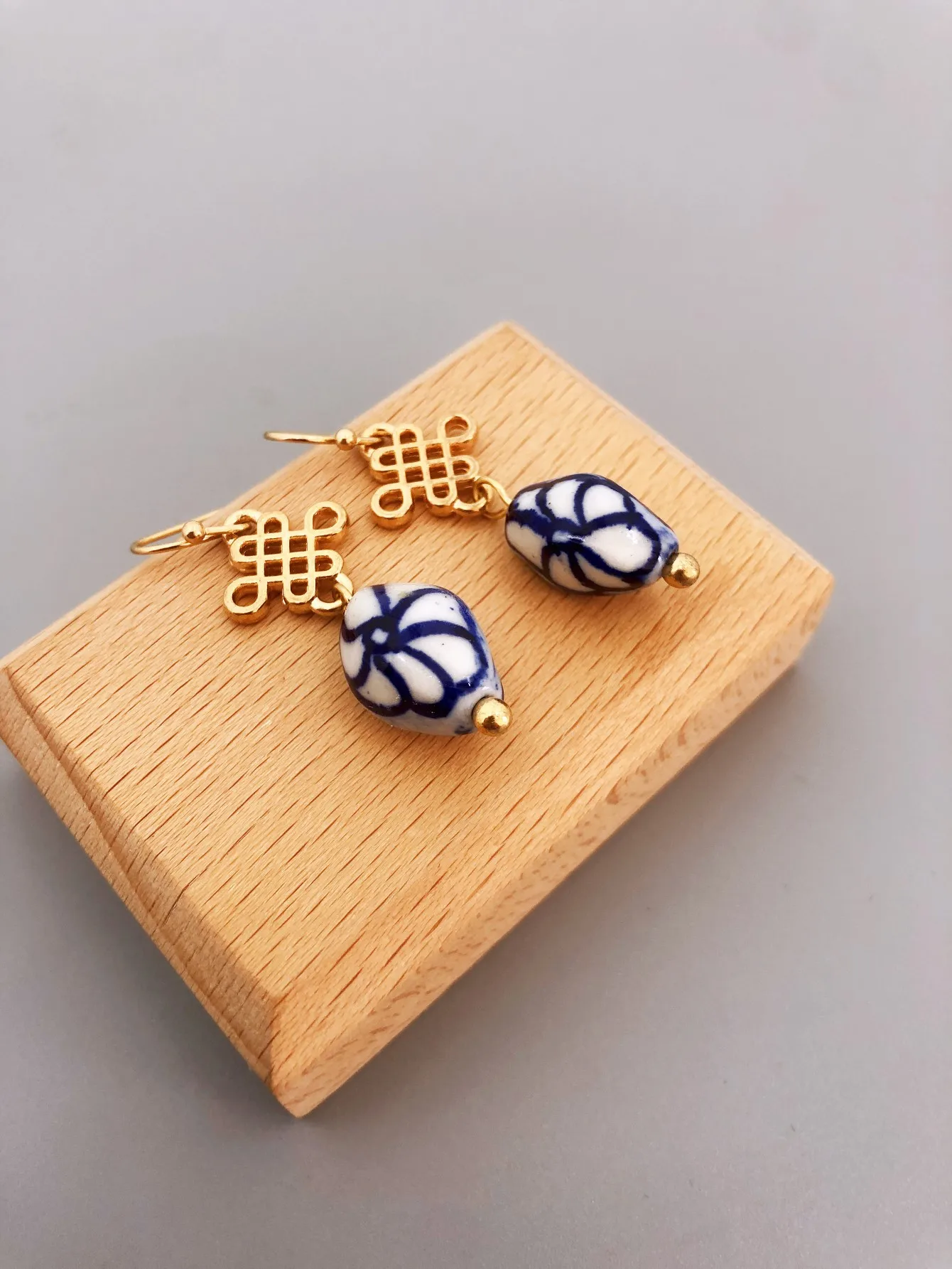 Серьги ручной работы с китайскими этническими элементами серьги для женщин