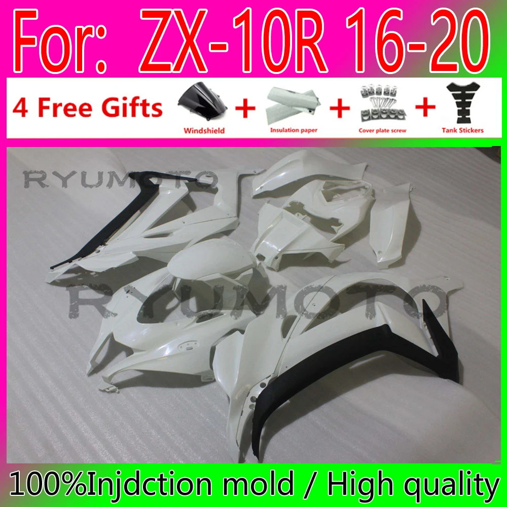 

NEW Motorcycle Injection Full Fairings For Kawasaki ZX-10R ZX10R 2016 - 2020 16 17 18 19 20 Bodywork Fairing white