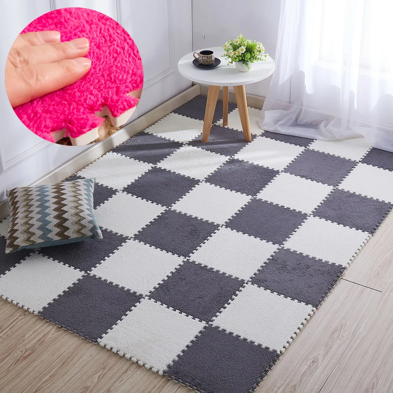 

Baby Home Decor Floor Carpet Kids Play Puzzle Pad Plush Play Mat EVA Foam Rug Children's Carpet Interlocking Tiles Crawling