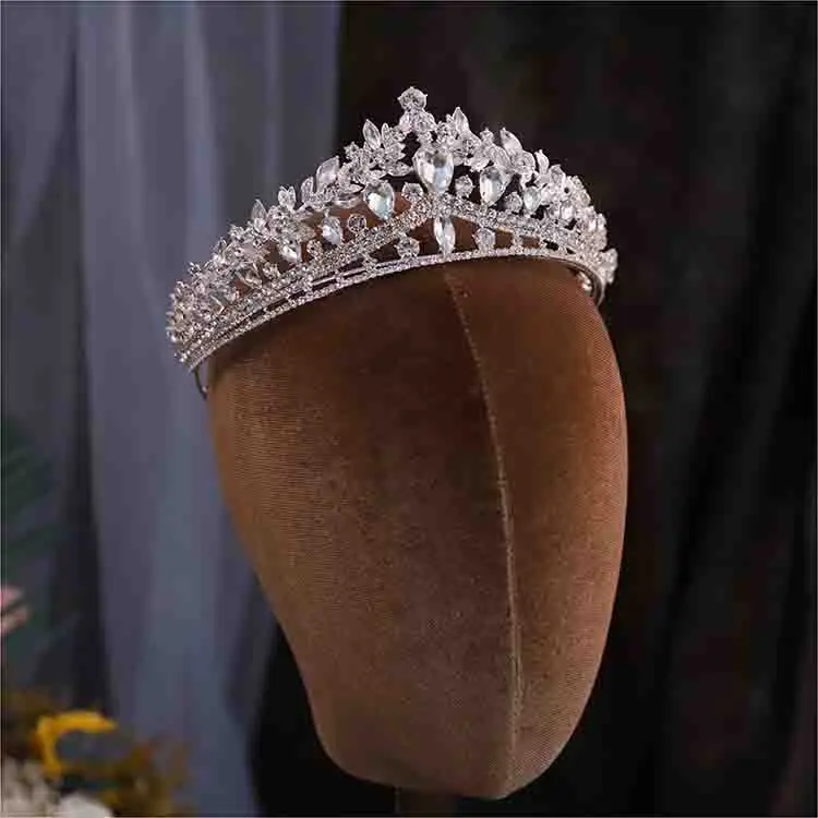 

CC Bridal Crown Wedding Hair Accessories Women Headbands Engagement Hairwear 100% Handmade Tiaras Luxury Jewelry Hairbands QS28