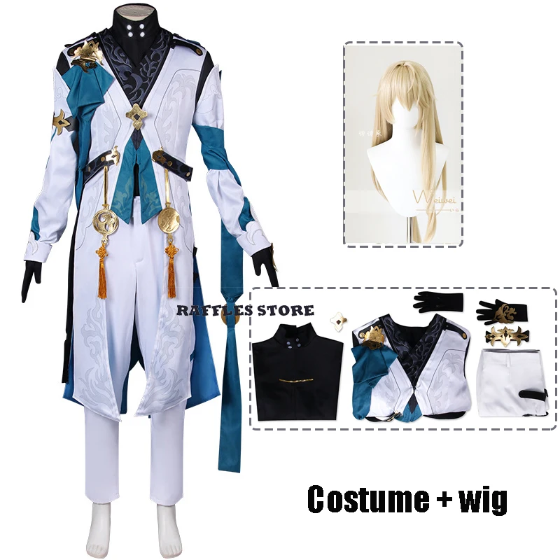 

Game Honkai Star Rail Luocha Cosplay Costume Long Wig Luo cha Chinese Men Cosplay Suit Halloween Carnival Party Suit XS-XXL