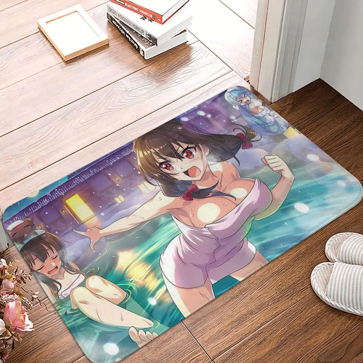 

KonoSuba Yunyun Горячие пружины ванная комната нескользящий ковер KonoSuba взрыв на этот замечательный мир Гостиная Коврик Вход