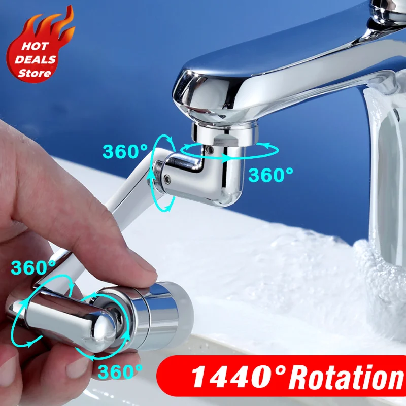 

New 1440° Rotatable Faucet Aerator Extender 99% Universal Faucet Bubbler Anti Splash Filter Saving Water Tap Nozzle for Kitchen