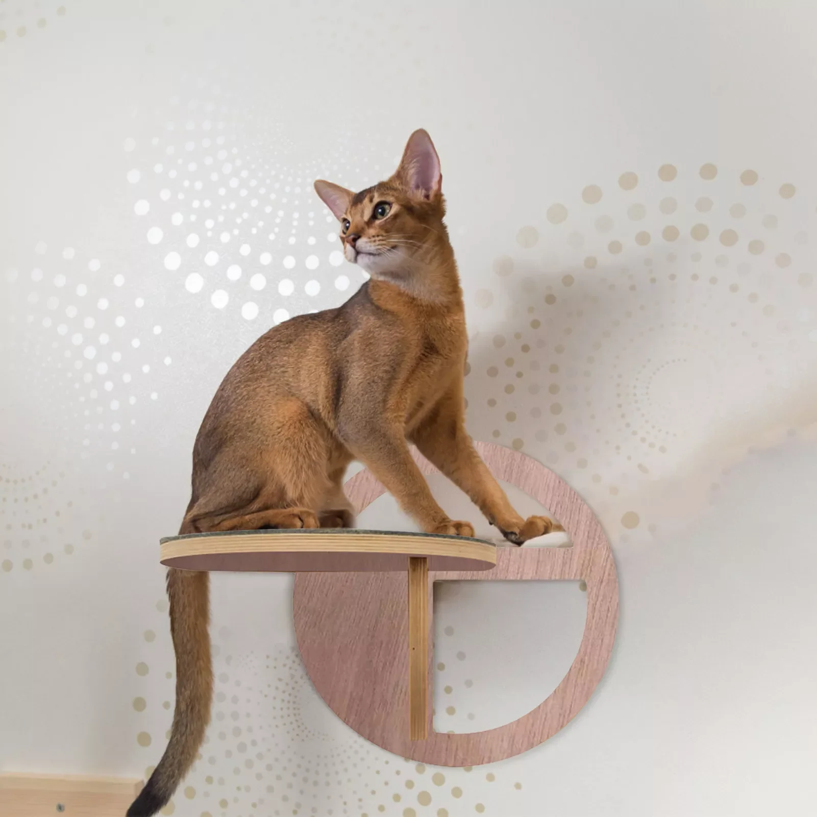 

2023NEW Wall Mounted Cat Ladder Wooden Cat Perch Climbing And Jumping Board Cat Ladder Steps For Playing & Lounging & Ex