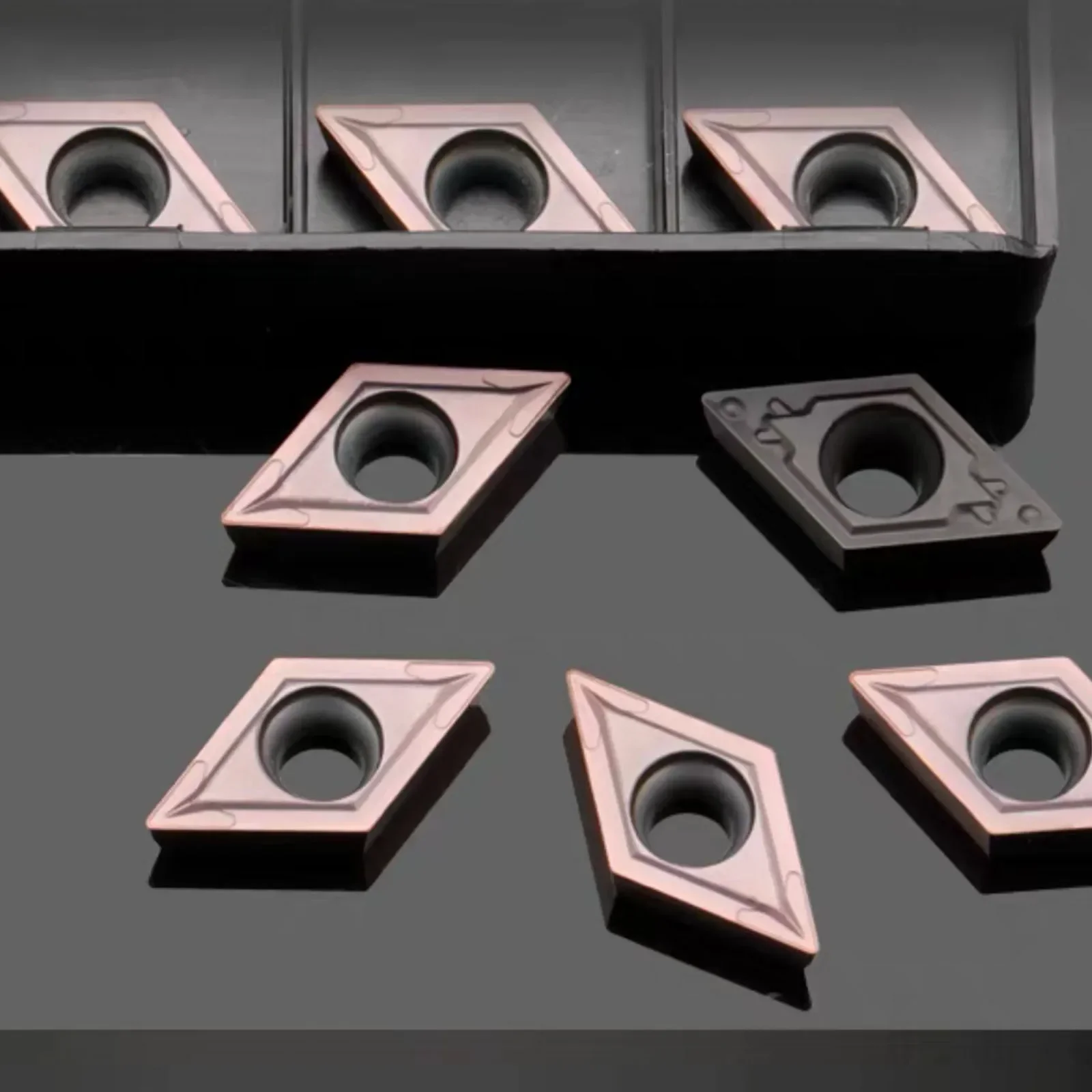 10 шт. твердосплавные вставки DCMT инструмент токарное лезвие ромбический внешний