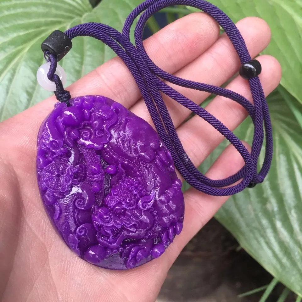 

Pure Natural Stone Sugilite South Africa Shuzulai Business Is Booming, Elegant Purple Lady Pendant