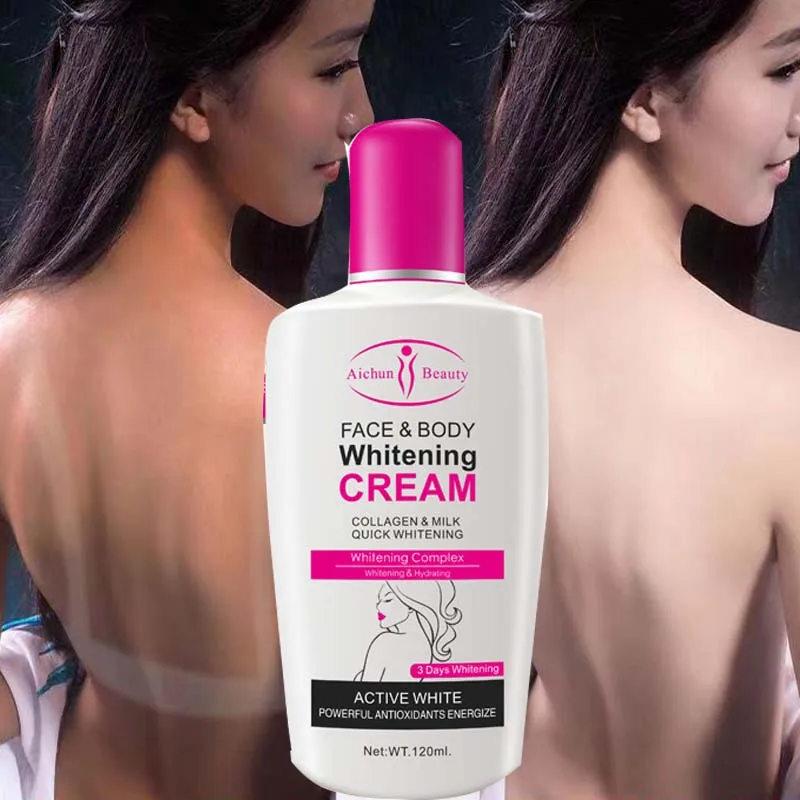 

120ML Collagen Milk Bleaching Face Body Cream Skin Whitening Brighten Moisturizing Body Lotion Skin Lightening Replenish Water