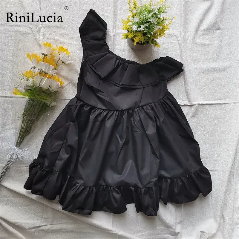 

Girls Baby Dress Spring Summer Solid Ruffles Pleated Sleeveless Toddler Kids Dresses Children's Costumes Clothing