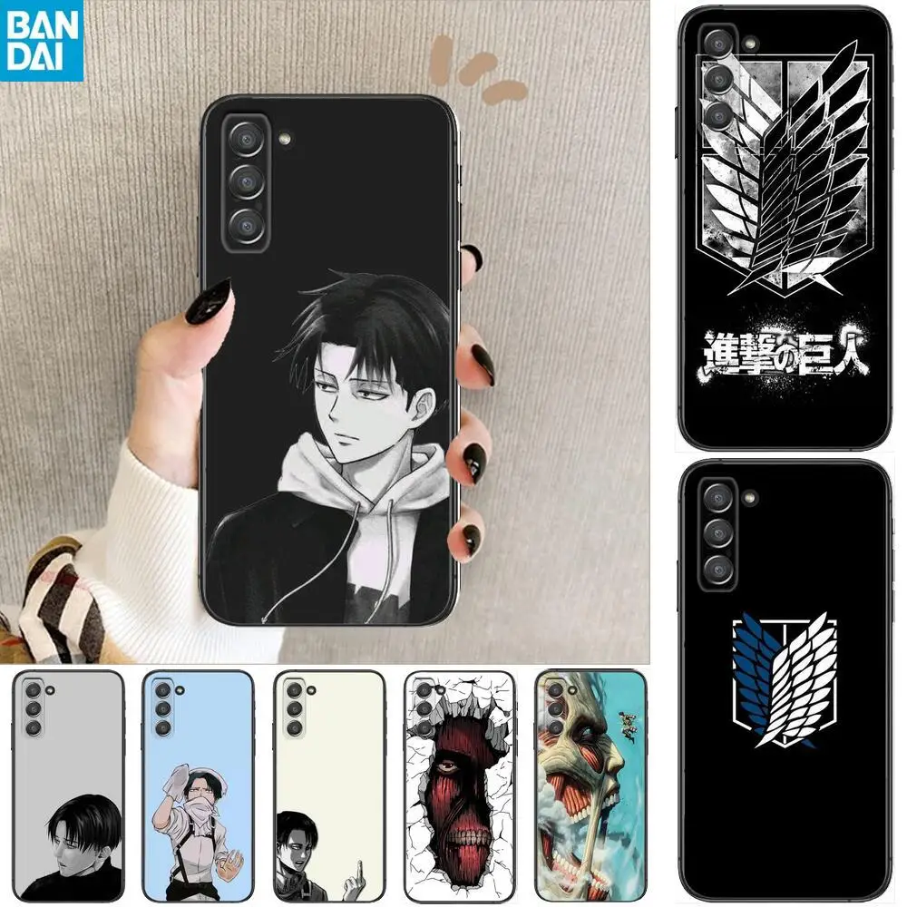 

Attack on Titan Levi Phone cover hull For SamSung Galaxy s6 s7 S8 S9 S10E S20 S21 S5 S30 Plus S20 fe 5G Lite Ultra Edge