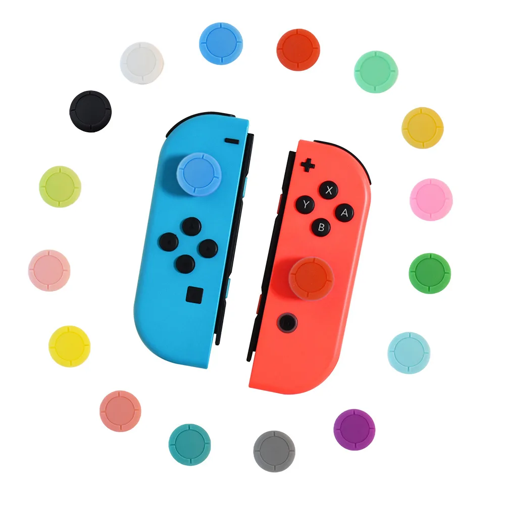 Фото 8 шт. сменная крышка джойстика для переключателя Joy-con Switch Lite Joycon Grip Button Stick Cover 3D Analog Cap Skin Repair №1