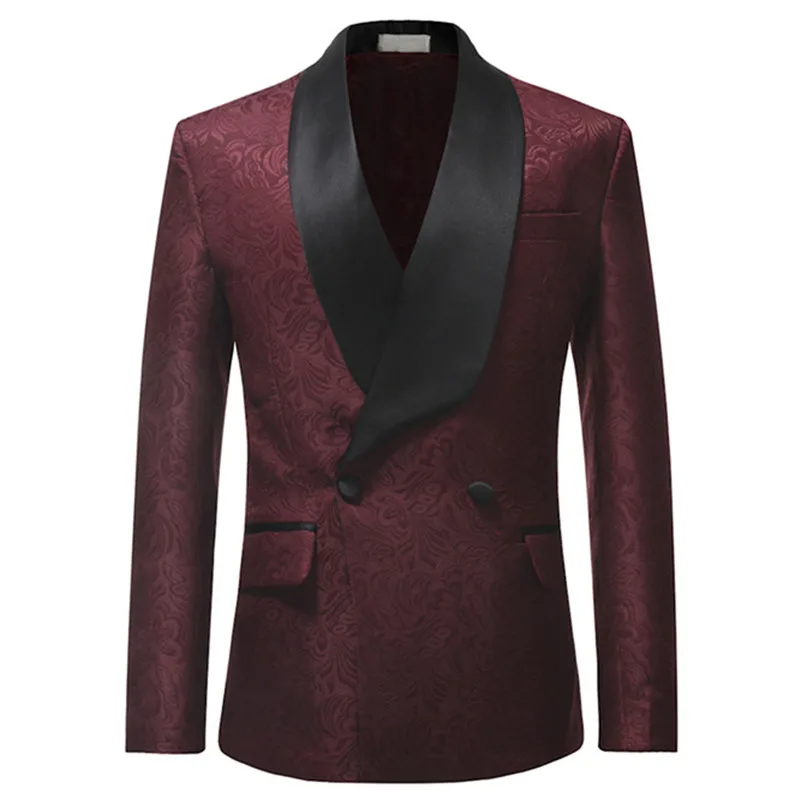 

Смокинги для жениха на заказ, мужской костюм с тиснением, куртка, блейзеры, костюм на Хэллоуин, элегантный роскошный мужской костюм на свадьбу 033