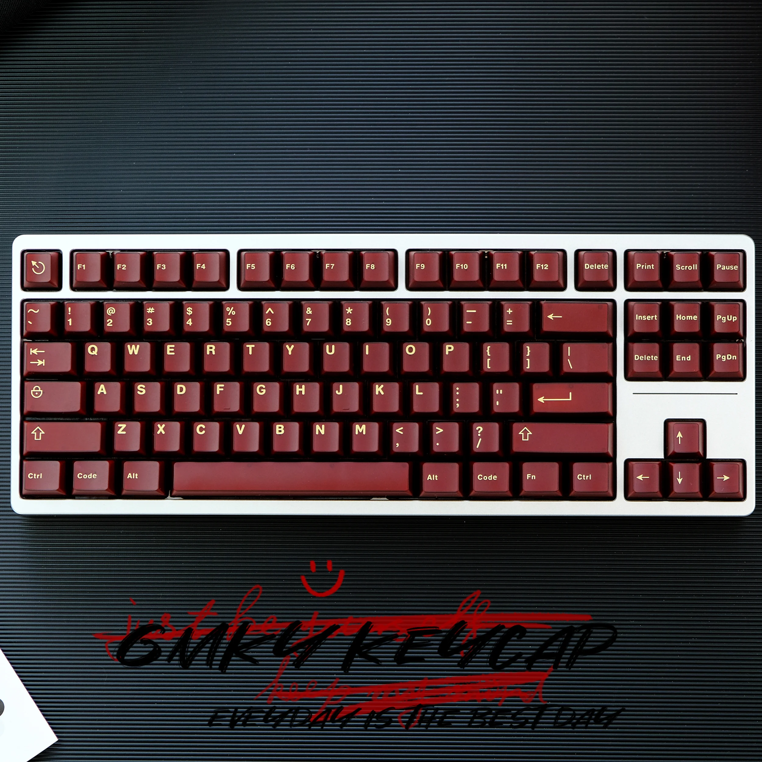 GMKY Red BLUE Semitransparent Keycaps Cherry Profile DOUBLE SHOT ABS FONT PBT Keycaps ABS Font for MX Switch Mechanical Keyboard