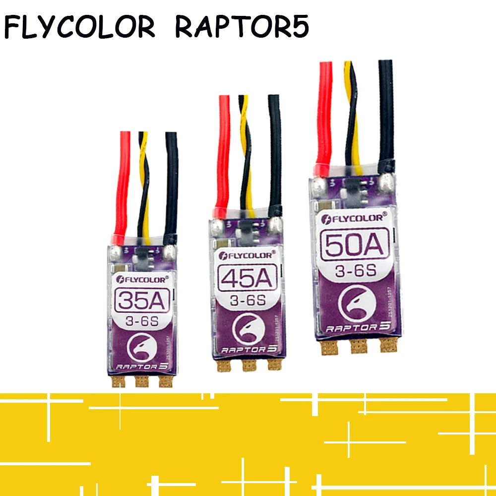 1/4PCS FLYCOLOR Raptor5 35A 45A 50A ECS 32Bit G701 PWM 128K Brushless ESC Single Dshot Proshot 3-6S for FPV Racing Drones