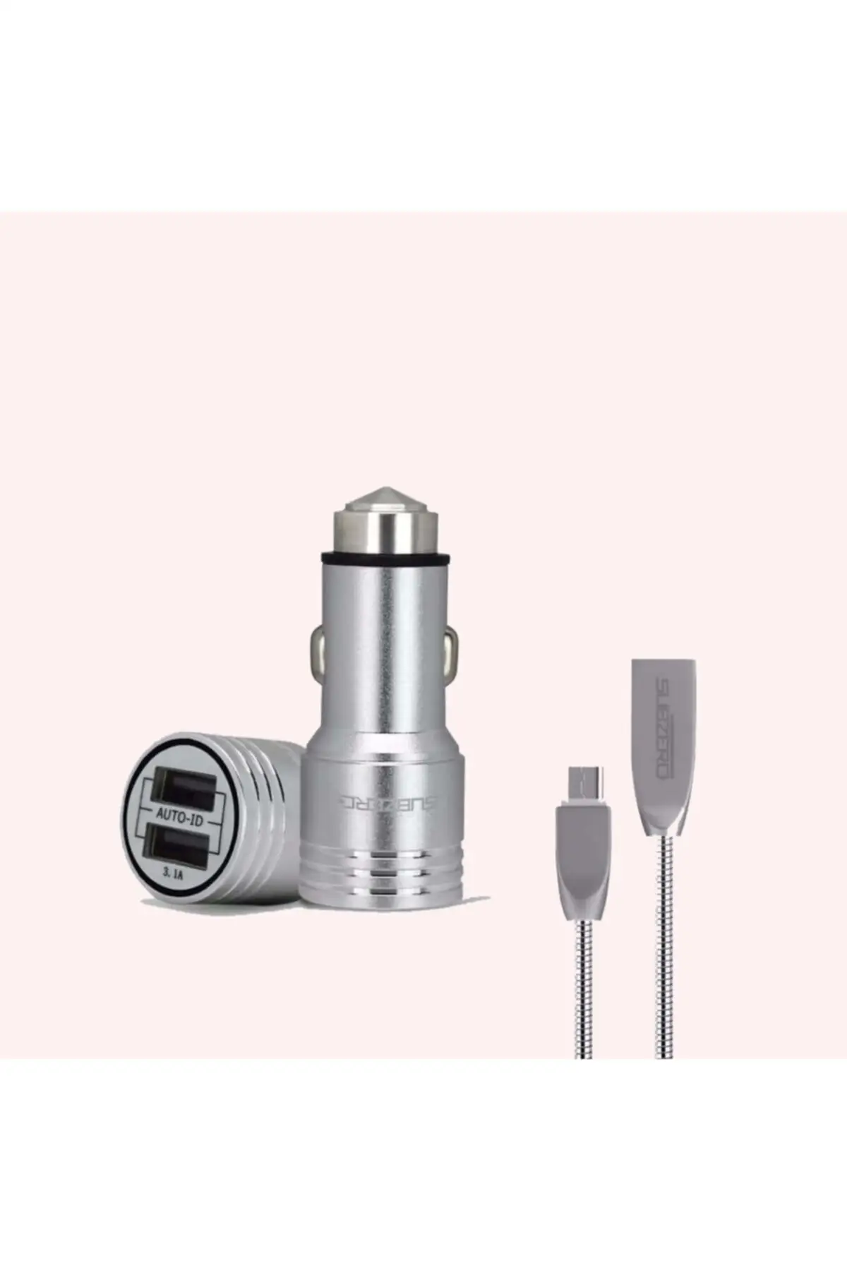 

Samsung Charger Dual Usb Metal Car Charger And Cable Type-c