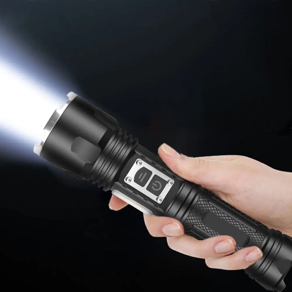 

Xhp160 double switch type-C charging zoom cob side light low power reminder strong light flashlight