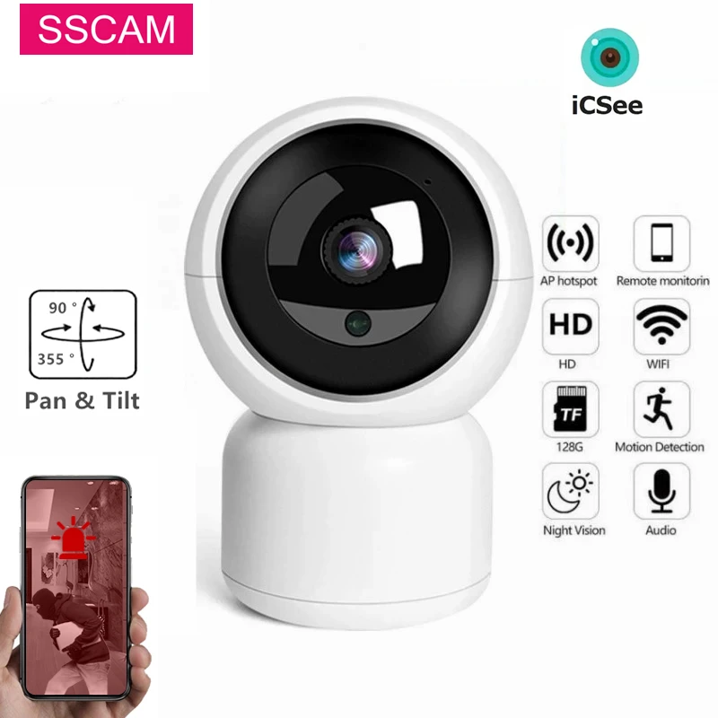

ICSEE Wifi PT Camera 3MP Mini Dome Wireless IR Camera Two Way Audio With Infrared Motion Detection Security Pan-Tilt Camera