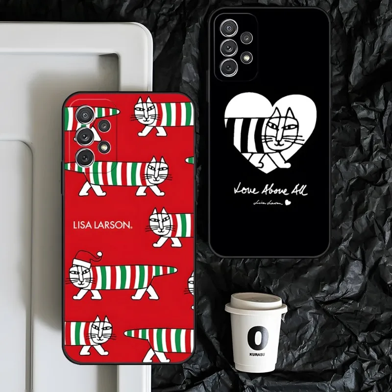

Cute Lisa Larson Phone Case FOR Samsung S23 PLUS ULTRA S22 S21 A23 A13 A33 A53 A52 A51 A22 A32 PRO A20 4G 5G A32 Shell Cover