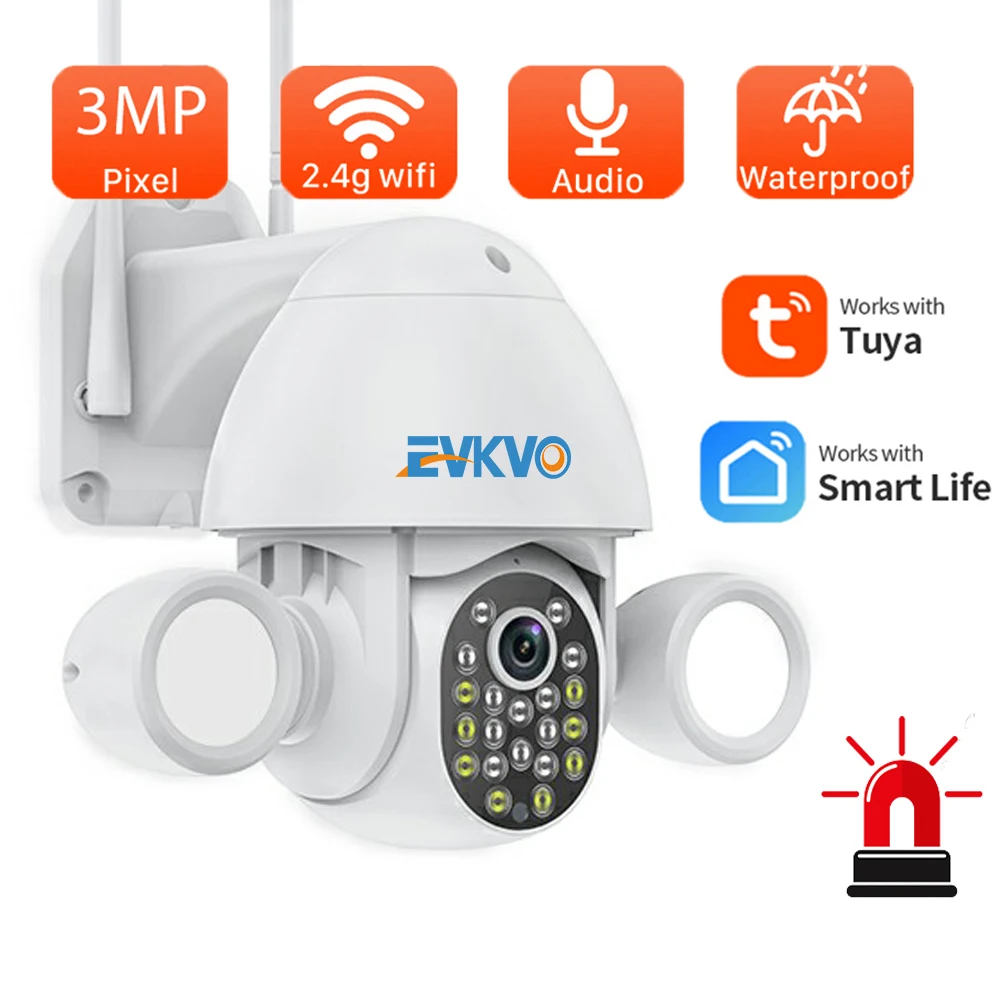 

3MP Smart Lighting Camera Tuya Flood Light Humanoid Trigger PTZ Wifi IP AI Auto Tracking Audio Security CCTV Vedio Surveillance