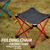 outdoor ultra light folding stool mountaineering camping portable queuing small bench old man train stool aluminum alloy chair