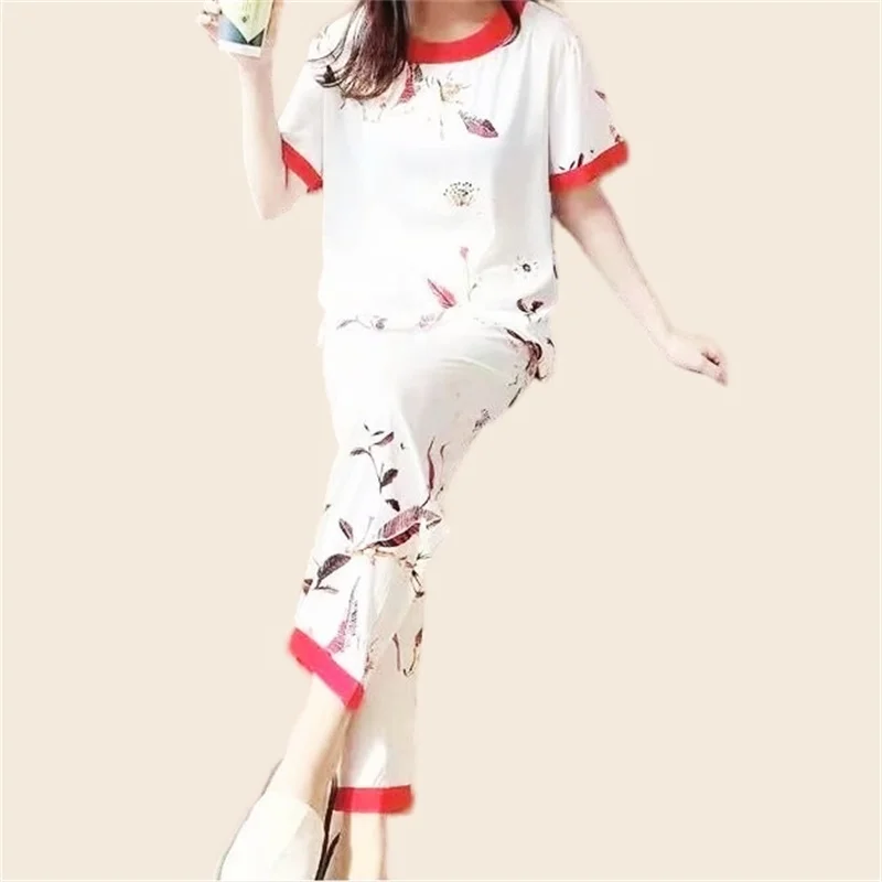 Women's Pajamas Set Cartoon Bear Print Soft Pyjama Big Size Soft Cotton Homewear Cozy Sleepwear Cute Style 3PCS/Set PJS