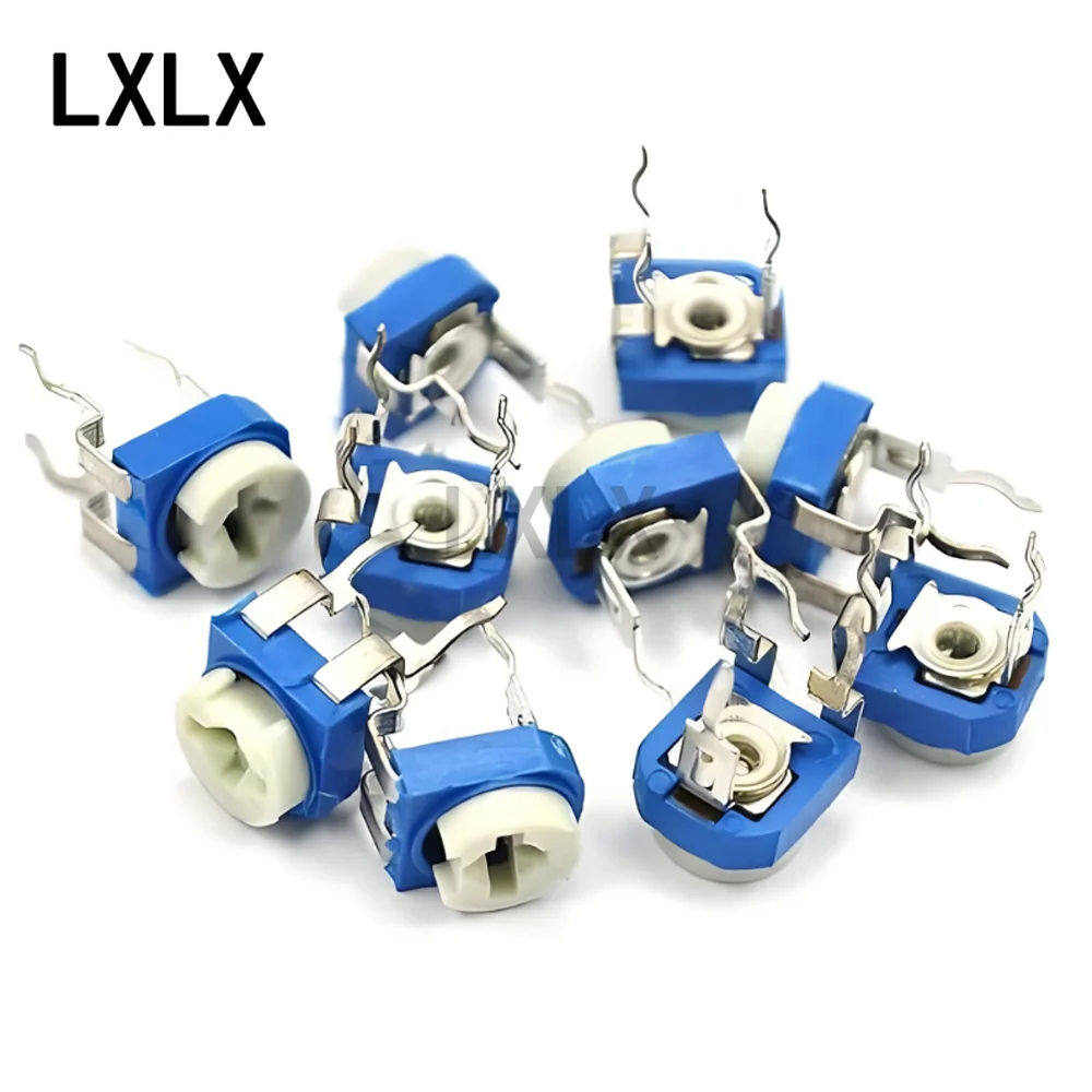 LXLX1 100 шт. 10 размеров RM065 синие и белые регулируемые резисторы 6 мм набор в