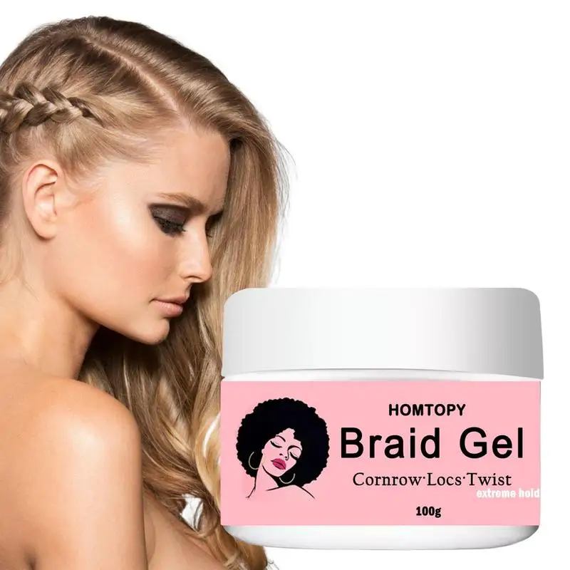 

Braiding Gel Control Edge Hair Gel Hair Jam Braid Balm No Flak Smooths And Tames Frizz Strong Hold For All-Day Locks Twist And