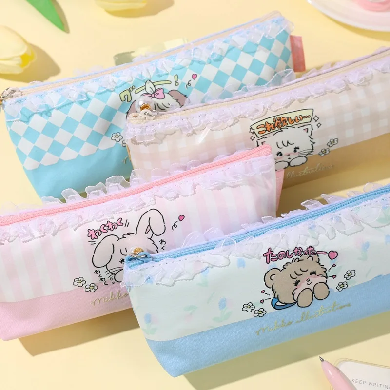 

Sanrio Mikkos Cammy Souffle Anime Pencil Case Pen Pouch Stationery Storage Organizer Back to School Supplies for Student Kid
