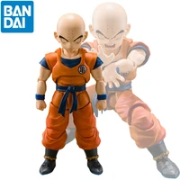 genuine bandai spirits s h figuarts dragon ball z krillin the strongest man on earth anime figure model action toys