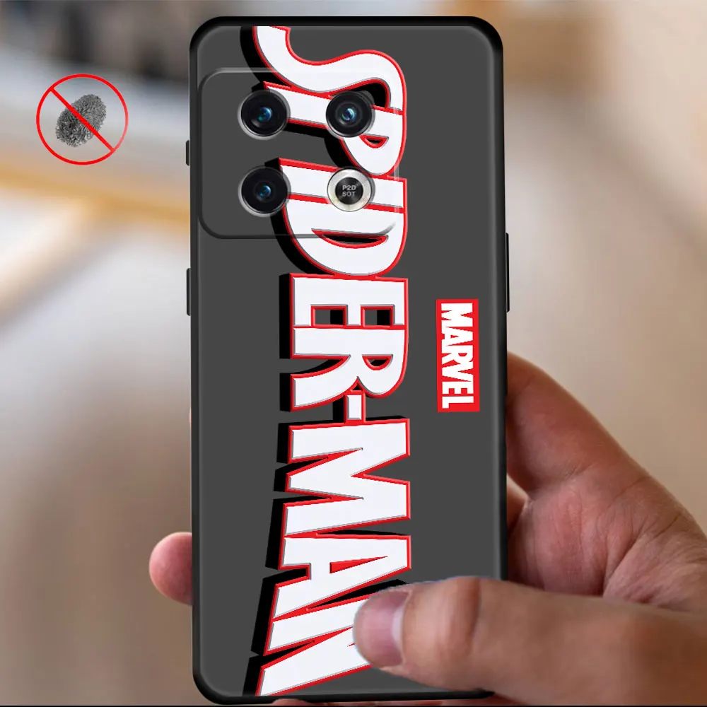 marvel spider man logo tpu phone case funda for oneplus 9r 9rt 10 pro 7t 8 pro 9 8t 5g nord 2 5g n10 nord ce 2 n200 soft capa free global shipping