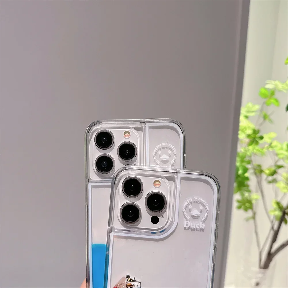 Плавающая жидкость зыбучий песок прозрачный мягкий чехол для iPhone 15 Plus 14 12 11 13 Pro MAX